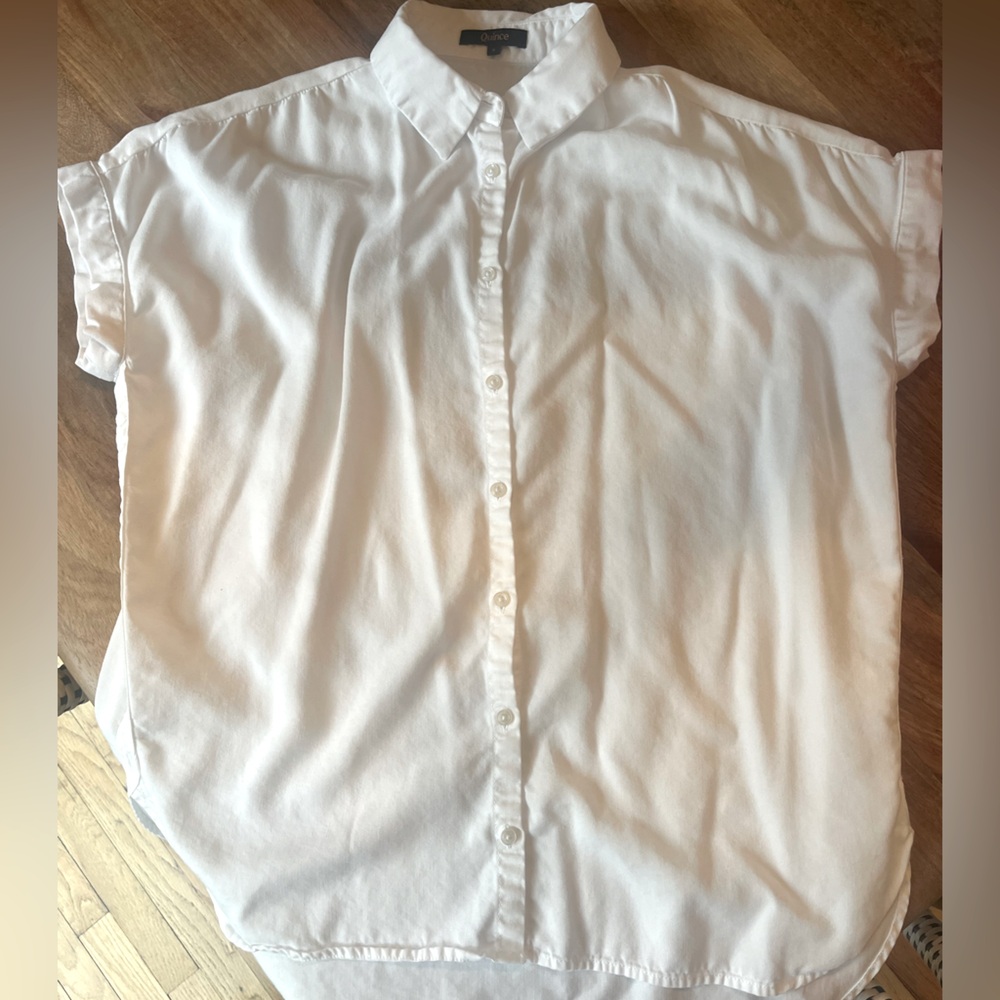 Quince Vintage Wash Tencel Camp Shirt Size Small